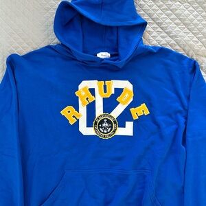 Rhude Vibrant Embroidered Blue Hoodie EUC!!! GREAT DEAL!!! OVERSIZED!!!